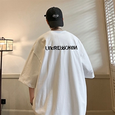 抖音得物二开现货220克夏装重磅美式高街宽松短袖t恤MT132，男装T恤，电商A486-1