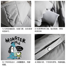 MY16074-P100加厚加绒连帽衣男大码服男面包服男网格挂拍，男装棉衣，电商A040A