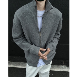 现货秋冬装 cleanfit四角缝线高领针织开衫毛衣外套男 H1016 P78图片