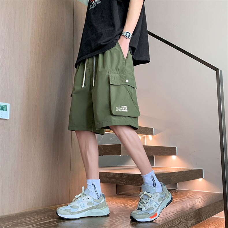短裤男青年夏季新品港风宽松冰丝大码工装五分裤DK8856-P32,男装牛仔裤,星座214-3