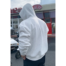 cleanfit黑色短款卫衣男款连帽美式高街帽衫重磅硬挺春秋纯色外套，男装卫衣，电商A022