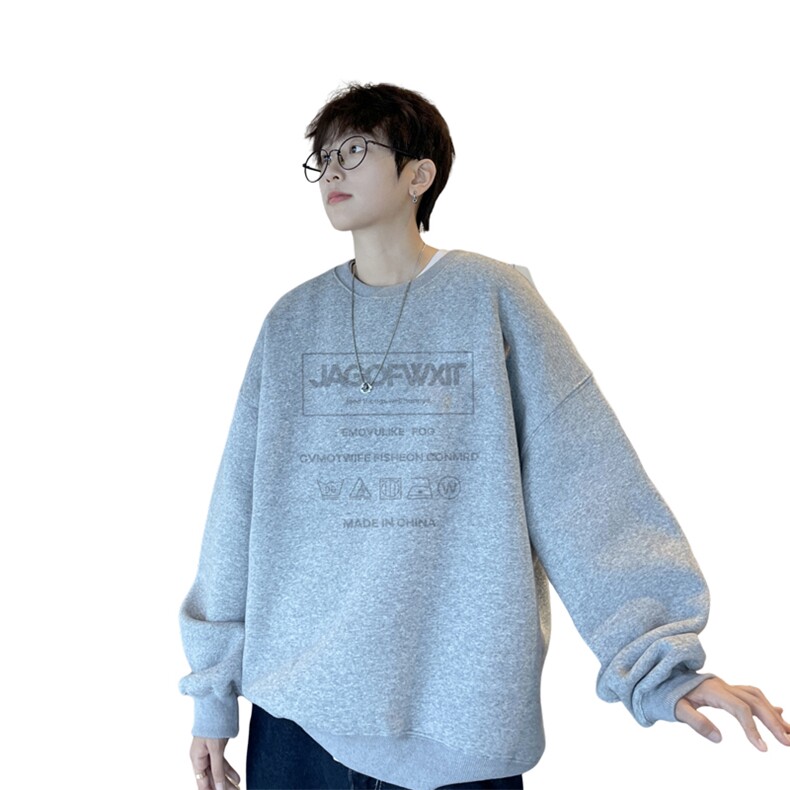 ！圆领卫衣男装港风长袖t恤男外套男WY517-特P23,男装卫衣,电商B371