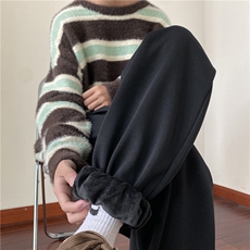 2025春季港风新款刺绣字母宽松束脚卫裤B315-K23512-P45控5，男装休闲裤，电商B315