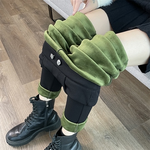黑色打底裤外穿秋冬加绒小黑裤铅笔裤显瘦高腰魔术裤小脚裤图片