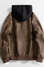 痞帅美式短款机车服潮牌工装假两件皮衣夹克外套157-1-J196-特P85，男装夹克，电商A157-1