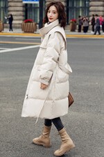 2021冬新款中长款羽绒服可收腰，女装羽绒服，VIDIXIA