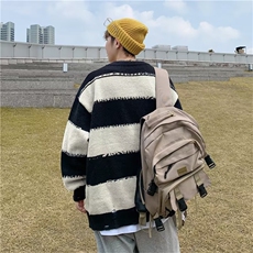 美式毛衣男女秋冬韩版潮流圆领针织衫宽松保暖情侣线衣M9108-p43，男装针织衫/毛衣，星座1008-1