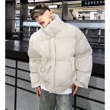 立领短款面包服棉袄男女冬季保暖棉衣宽松百搭情侣棉服MY98-P118，男装棉衣，电商C307