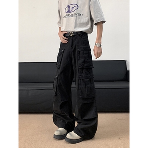 2025新款美式高街复古工装裤嘻哈直筒宽松休闲裤现货K8520-P54图片