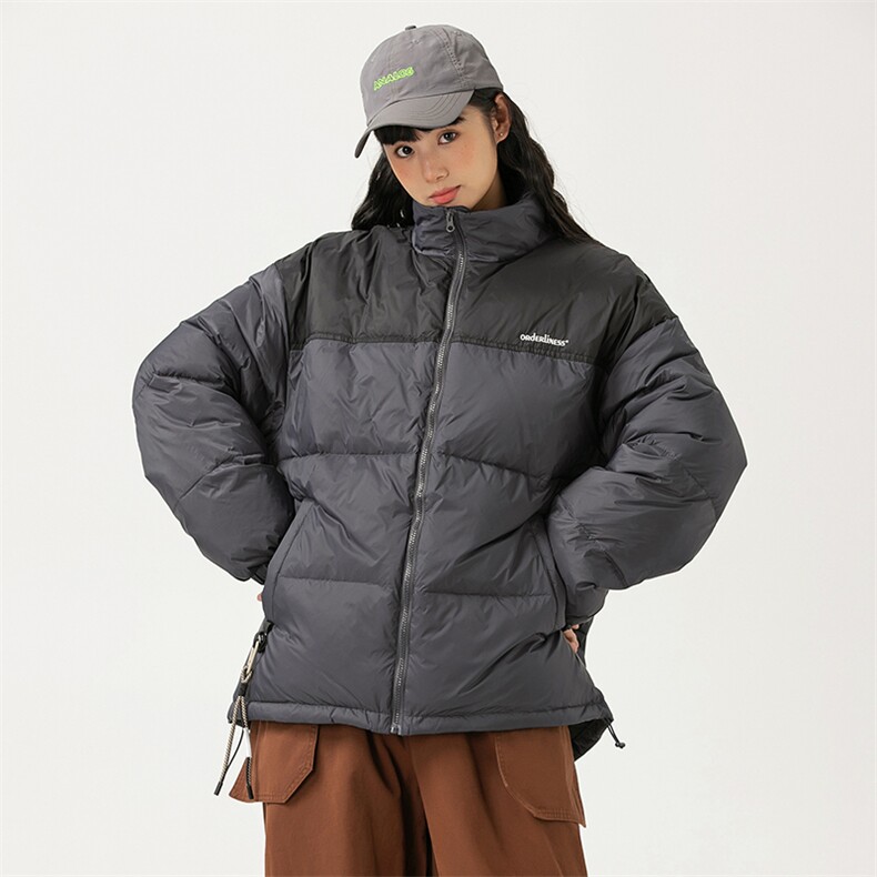 2026冬季新款男日系潮牌立领拼色白鸭绒羽绒服加厚外套YR10-F219,男装羽绒服,电商A101（原外27）