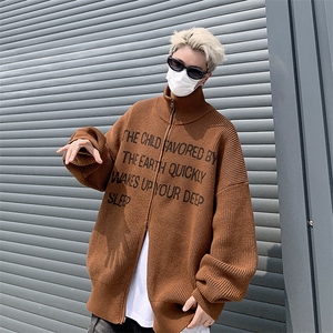 B317P62秋冬男生宽松休闲开衫毛衣外套日系休闲男图片