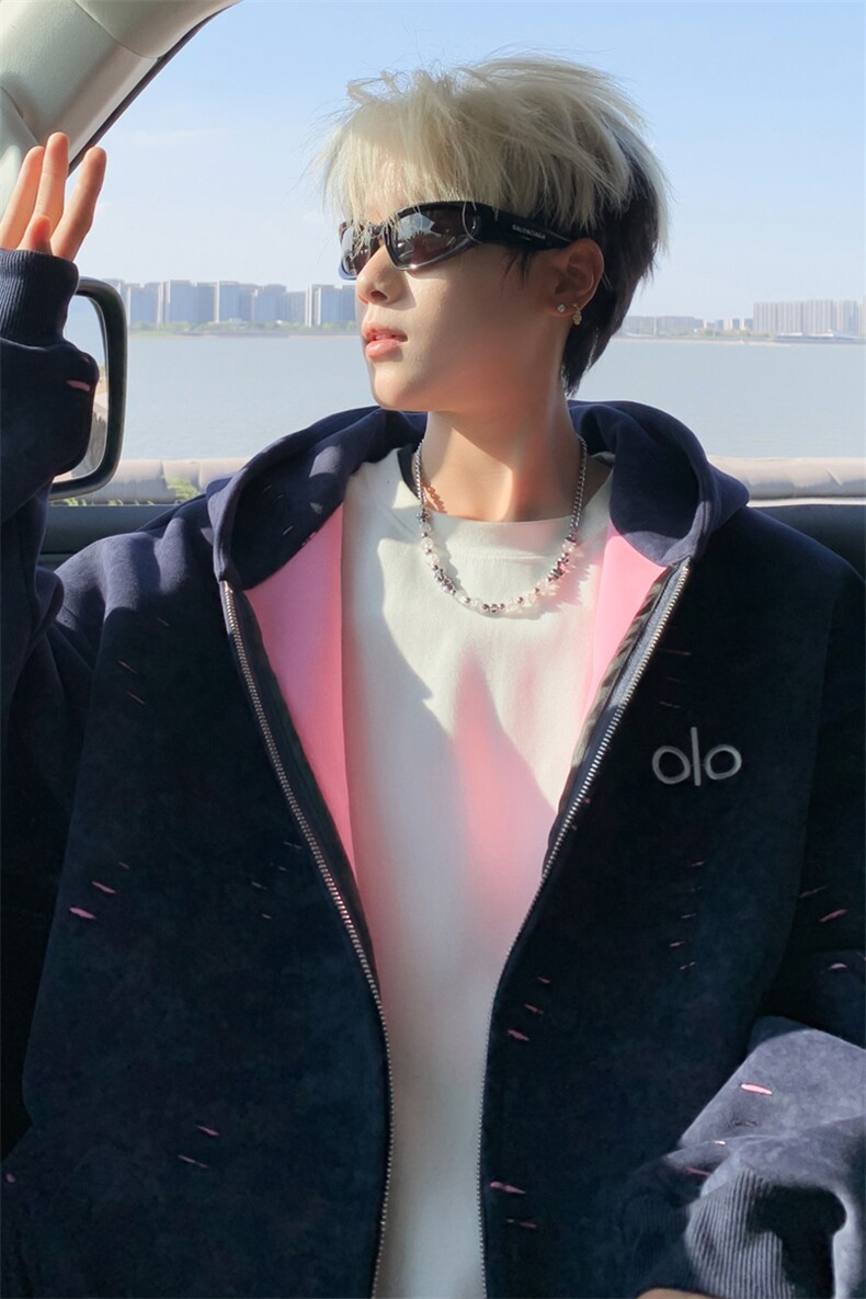 ！2025重磅潮牌情侣连帽卫衣刺绣加厚外套WY51特P65,男装卫衣,电商B220