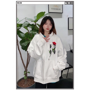 5415-P57高质量刺绣纯棉华棉复合拉链连帽卫衣,卫衣/绒衫,星座617A-2