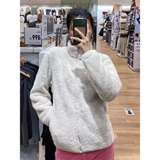 高品纯色厚实拉链茄克长绒保暖显瘦立领摇粒绒外套男女A1194-P40，男装棉衣，星座1505
