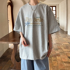 抖音得物二开现货220克夏装重磅美式高街宽松短袖t恤MT180，男装T恤，电商A486-1