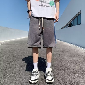 夏季新款休闲短裤男潮牌拼色运动字母潮流宽松学生五分裤DK65 p30图片