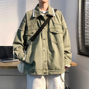 美式高街牛仔外套男韩版潮痞子2023秋冬新款ins宽松夹克W5040-P73图片