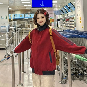 抖音得物高品质26春装美式高街重磅结构拼接织带立领卫衣外套CM42图片