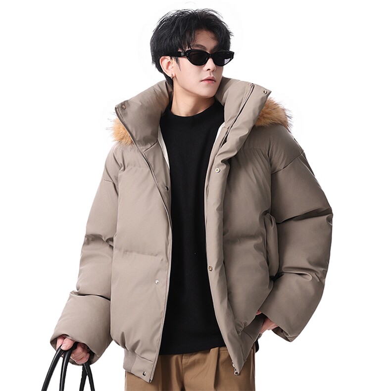 PU皮棉服男连帽毛领棉衣帽子可拆卸毛领可拆卸MF668-特P88无差价，男装棉衣，星座214-3