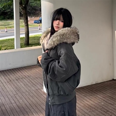 2025美式座山雕加绒棉服外套男女冬季毛领连帽棉衣MF351-P103，男装棉衣，星座412-3