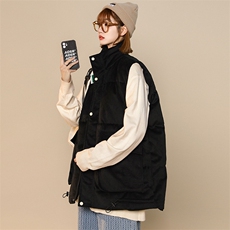 冬款潮中性风加棉马甲背心棉服宽松立领外套男士8156-P95控价118，男装背心/马甲，电商A441-1