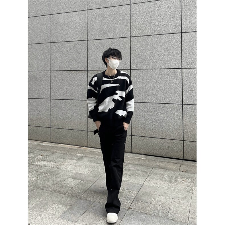 博主图cleanfit毛衣男宽松慵懒风高级感针织衫MY06-P65,男装针织衫/毛衣,星座1007（原301D）