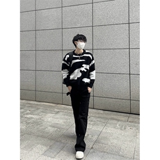 博主图cleanfit毛衣男宽松慵懒风高级感针织衫MY06-P65，男装针织衫/毛衣，星座1007（原301D）