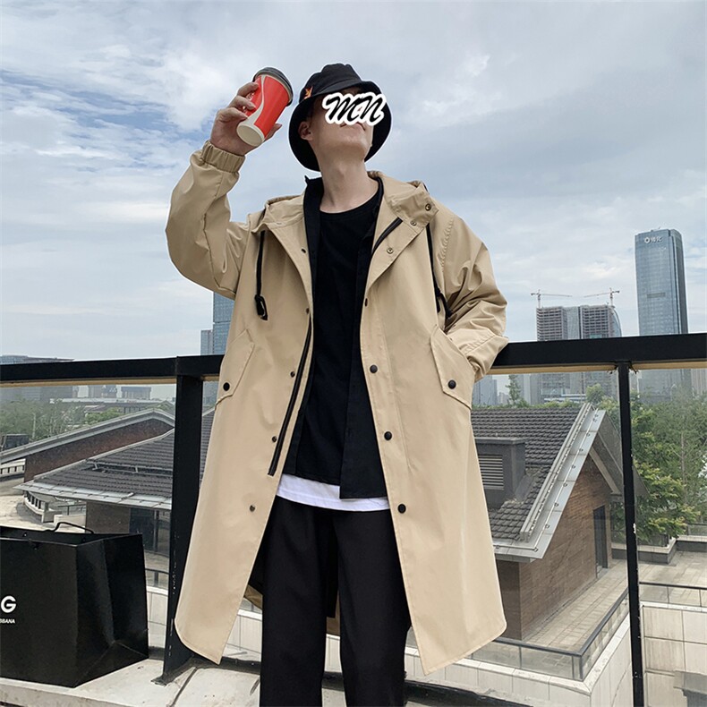 5W件长年冲锋风衣男中长款大衣男F174薄P90加棉P100特价外景D图片