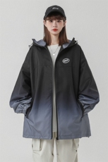 1中性风山系防水冲锋衣渐变色夹克女聚酯纤维JK77087P85控128，女装短外套，星座226-2