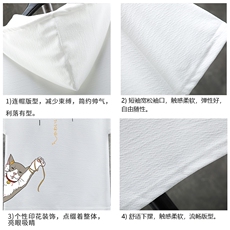 LD54013-P45连帽短袖t恤男大码胖子带帽五分袖中袖展架，男装T恤，电商A040A