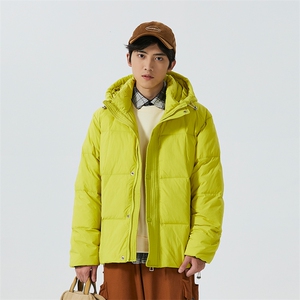 新标90白鸭绒简约休闲连帽外套纯色加厚羽绒服ESY0209-P210