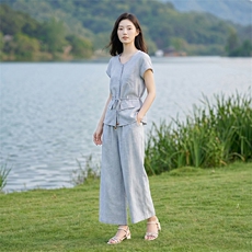 套装女夏季休闲简约时尚两件套，女装套装/套裙，曼沙奕珂