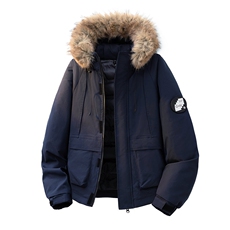 座山雕派克棉服男女同款貉子毛加厚外套，男装棉衣，星座1206（原A206）