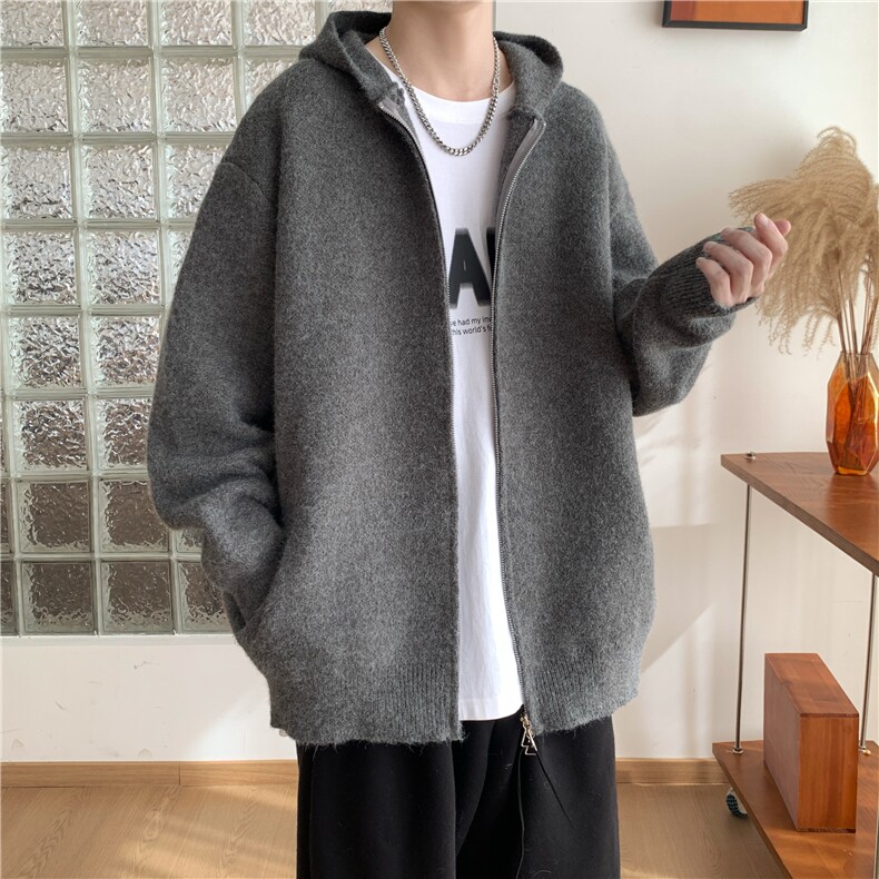 秋冬连帽加厚针织衫外套毛衣开衫W8607-P80,男装针织衫/毛衣,星座1212