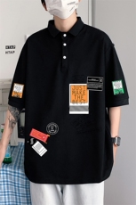 PL57121-P35翻领短袖polo衫男大码胖子半袖t恤男有领保罗衫模特，男装Polo衫，电商A040