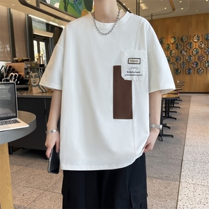 25170-特P40夏季休闲时尚T恤男短袖打底衫青少年潮牌短袖T恤图片