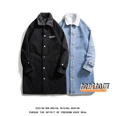 JK645J-p98-限价138M-5XL网格现货羊羔毛牛仔棉衣大码CITYBOY，男装棉衣，星座103A