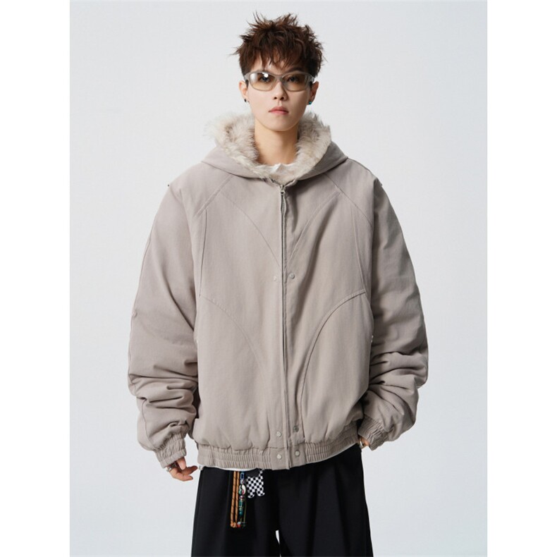 706-LK2218-P108现货冬季男士保暖连帽棉服复古座山雕外套,男装棉衣,星座706