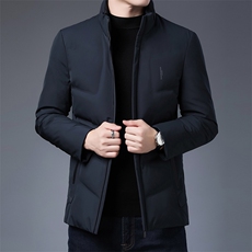 秋冬羽绒服男士立领羽绒服拉链中年保暖羽绒外套KCN20859-5-P225，男装羽绒服，电商B212（原钱塘6029）