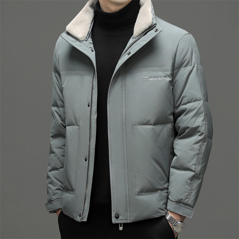 DF22607钱塘2020-2冬季厚款商务休闲立领中年男士羽绒服P260,男装羽绒服,钱塘207-2