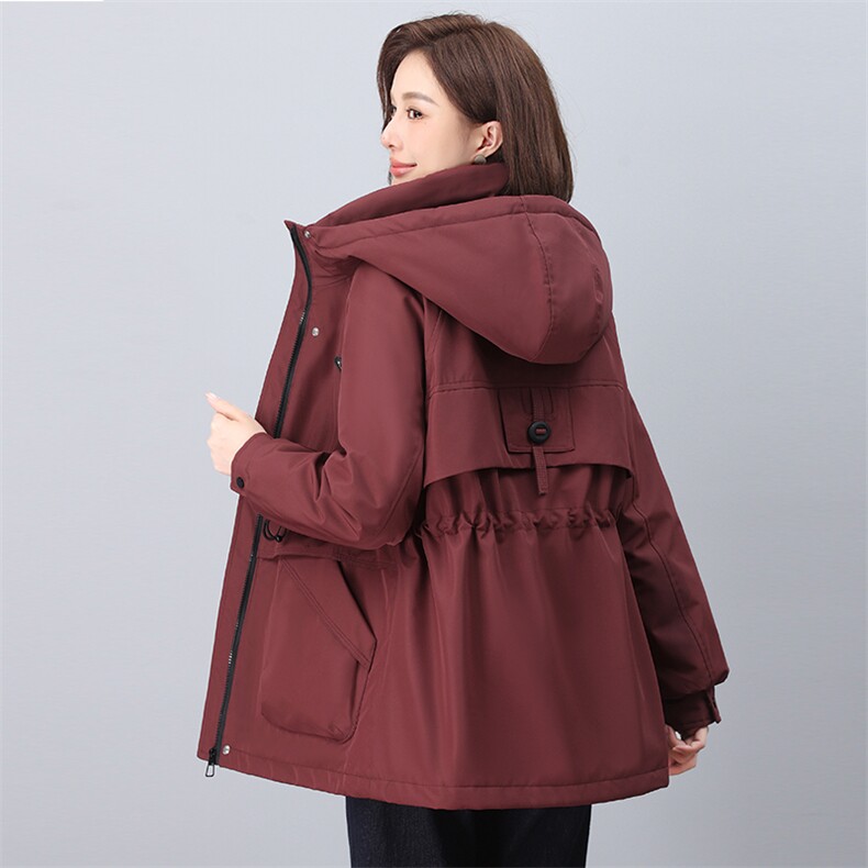 2024年冬季新款时尚休闲加绒加厚派克服,女装派克服,依恋蒂丝