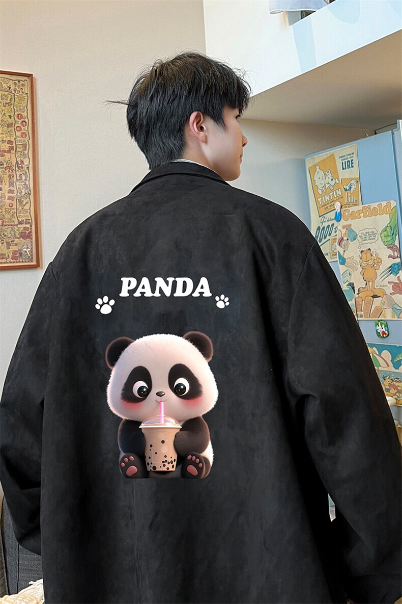 麂皮绒夹克男大码立领褂子外套JK85417-P68加绒款-P78,男装夹克,电商A040