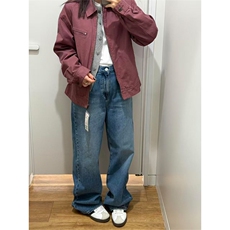高品U家巴恩风底特律夹克外套休闲茄克牛仔外套男女A1279-P105，男装工装外套，星座1505