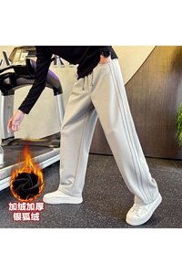 网图 加绒加厚运动卫裤新款冬季宽松加厚休闲裤310A-K6025JR-P50图片