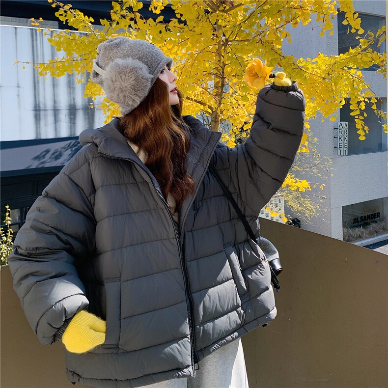 泡芙排骨羽绒服女2025冬季新款短款90白鸭绒加厚连帽保暖显瘦外套,女装羽绒服,2B154