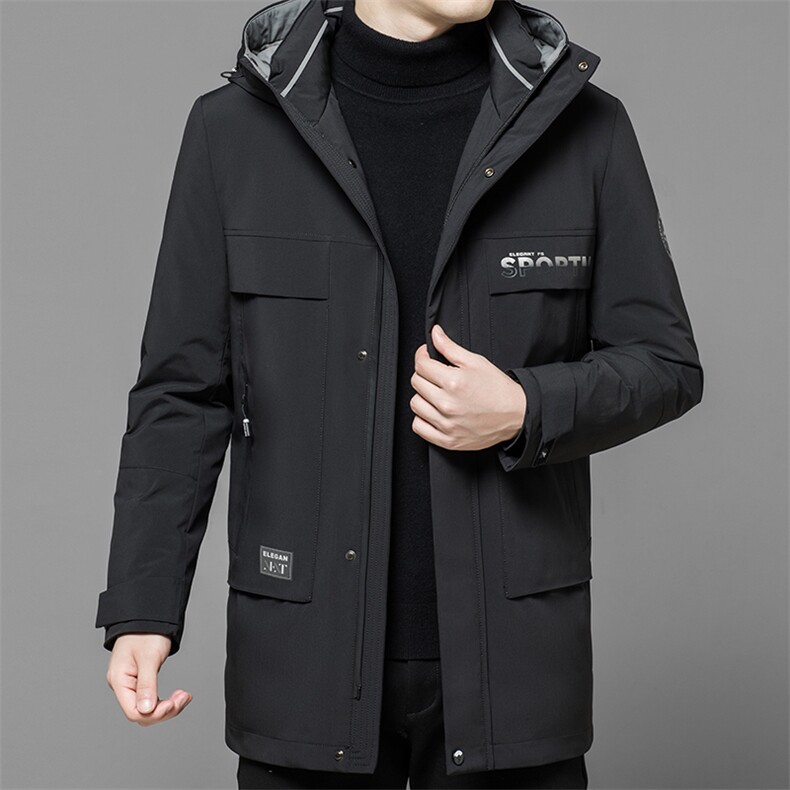 羽绒服男士新款秋冬季宽松休闲青年中年保暖连帽外套FF2283-P245，男装羽绒服，星座1105-3