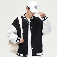 春秋季棒球服外套ins潮情侣学生休闲针织夹克可二次开发DF32-P75，男装夹克，电商B306