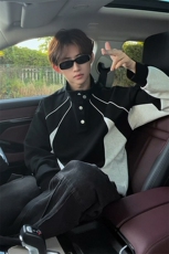 秋季设计感美式休闲男女宽松休闲百搭高级感卫衣W4695-特价P44，男装休闲裤，电商A007