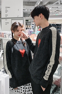 女装类目情侣毛衫线衫半高领女士毛衣甜美ins加厚针织衫2801/图片