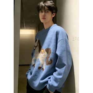 毛衣秋冬款洋气针织上衣男保暖本命年衣服打底衫 MA428图片